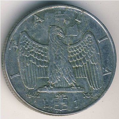 Италия, 1 лира (1939–1943 г.)