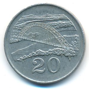 Зимбабве, 20 центов (1991 г.)