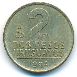 Уругвай, 2 песо (1994 г.)