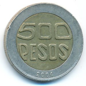 Колумбия, 500 песо (2004 г.)