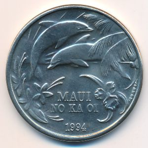 Hawaiian Islands., 1 dollar, 1994