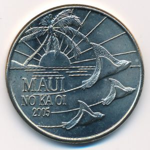 Hawaiian Islands., 1 dollar, 2005