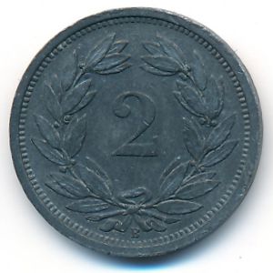 Швейцария, 2 раппена (1944 г.)