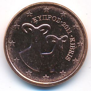 Cyprus, 1 euro cent, 2011