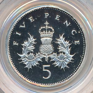 Великобритания, 5 пенсов (1990 г.)
