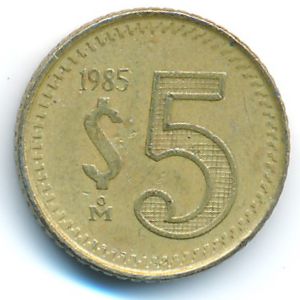 Мексика, 5 песо (1985 г.)