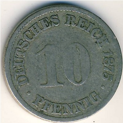 Германия, 10 пфеннигов (1875 г.)