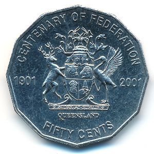 Австралия, 50 центов (2001 г.)