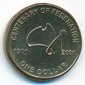 Австралия, 1 доллар (2001 г.)