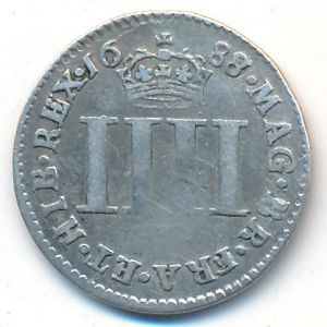Великобритания, 4 пенса (1688 г.)