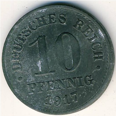 Германия, 10 пфеннигов (1917 г.)