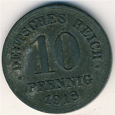 Германия, 10 пфеннигов (1918 г.)