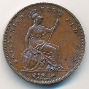 Великобритания, 1 пенни (1853 г.)