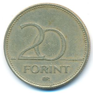 Венгрия, 20 форинтов (1993 г.)