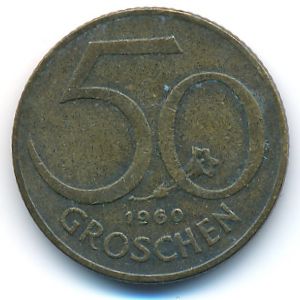 Austria, 50 groschen, 1960