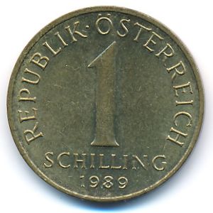 Австрия, 1 шиллинг (1989 г.)