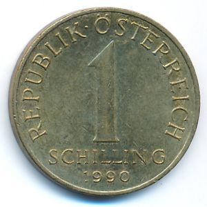 Австрия, 1 шиллинг (1990 г.)