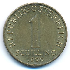 Австрия, 1 шиллинг (1990 г.)