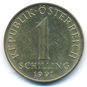 Австрия, 1 шиллинг (1991 г.)