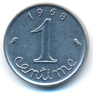 Франция, 1 сентим (1968 г.)