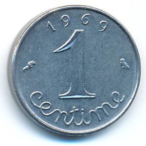 Франция, 1 сентим (1969 г.)