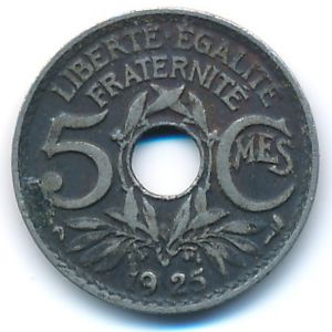 France, 5 centimes, 1925