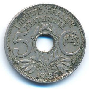 Франция, 5 сентим (1935 г.)