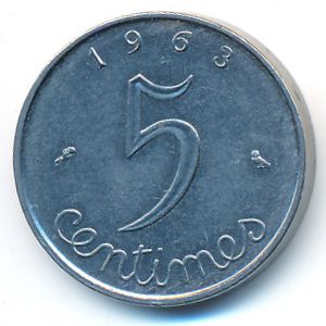 Франция, 5 сентим (1963 г.)