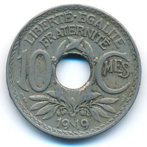 Франция, 10 сентим (1919 г.)