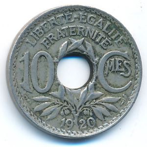 France, 10 centimes, 1920