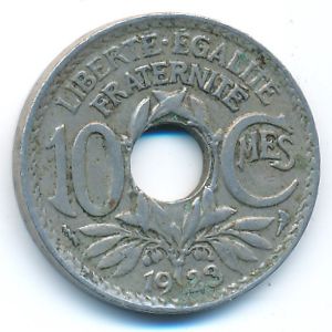 Франция, 10 сентим (1923 г.)