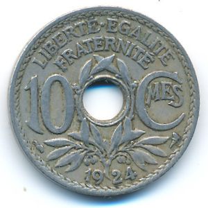 France, 10 centimes, 1924