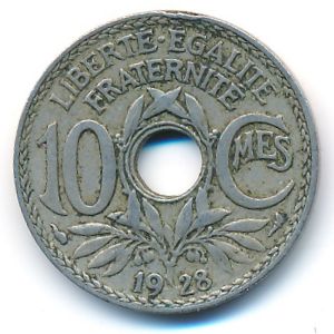 France, 10 centimes, 1928