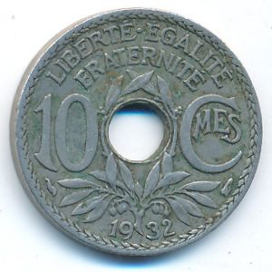 Франция, 10 сентим (1932 г.)