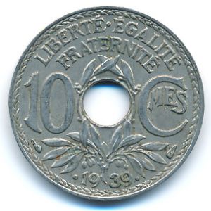 Франция, 10 сентим (1939 г.)