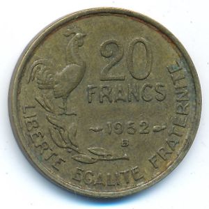 France, 20 francs, 1952
