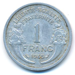 Франция, 1 франк (1945 г.)