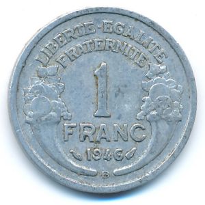 Франция, 1 франк (1946 г.)