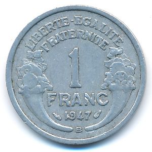 Франция, 1 франк (1947 г.)