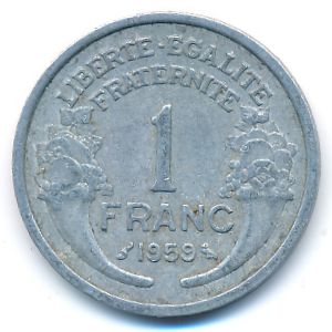 Франция, 1 франк (1959 г.)