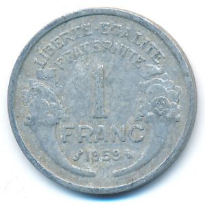 Франция, 1 франк (1959 г.)