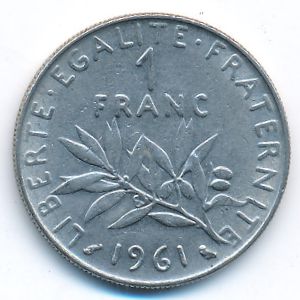 France, 1 franc, 1961