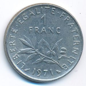 France, 1 franc, 1971