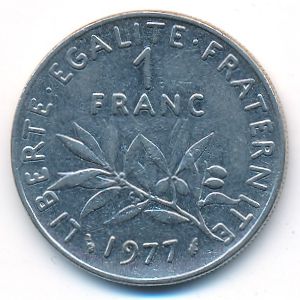 Франция, 1 франк (1977 г.)