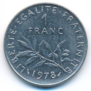 Франция, 1 франк (1978 г.)
