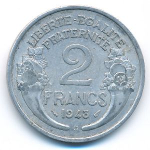 Франция, 2 франка (1948 г.)