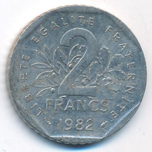 Франция, 2 франка (1982 г.)