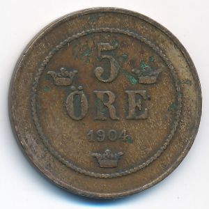 Швеция, 5 эре (1904 г.)