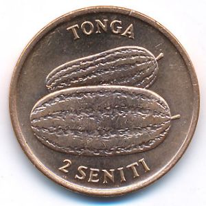 Tonga, 2 seniti, 1975
