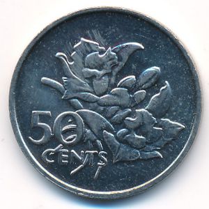 Seychelles, 50 cents, 1977